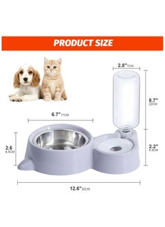 SKY-TOUCH Pet Cat And Dog Food Dish Bowl With Auto Gravity Water Dispenser Set 1Pc  - Image 4
