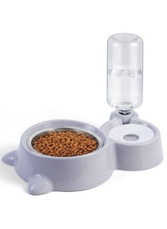 SKY-TOUCH Pet Cat And Dog Food Dish Bowl With Auto Gravity Water Dispenser Set 1Pc  - Image 1