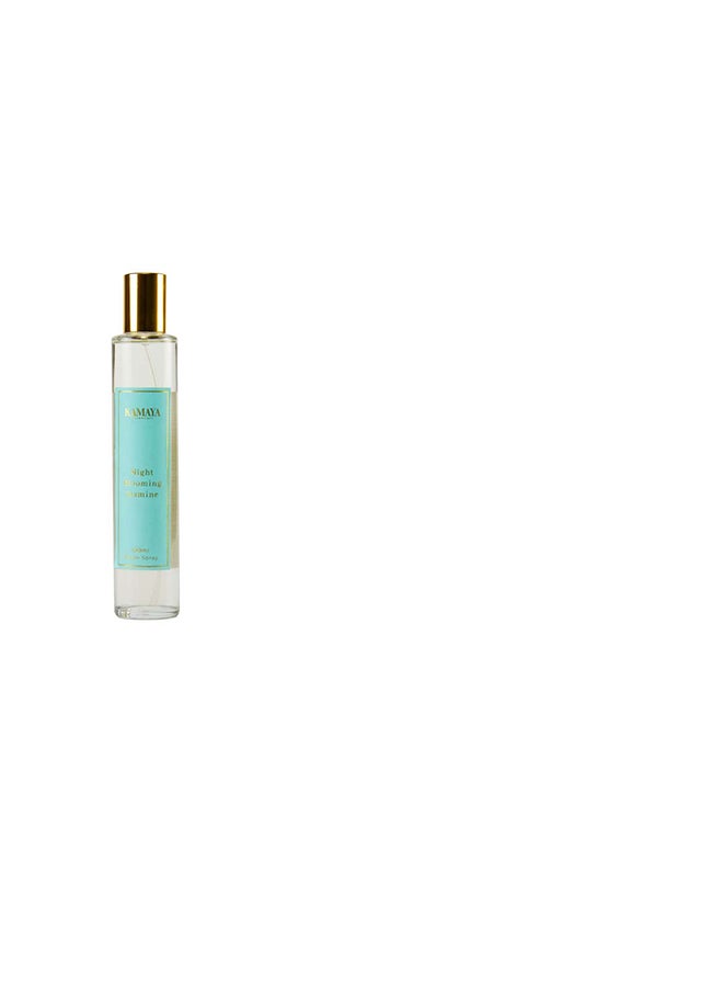 KAMAYA Iris Collection Room Spray 100ml | Long lasting jasmine fragrance in clear bottle with gold lid - Image 1
