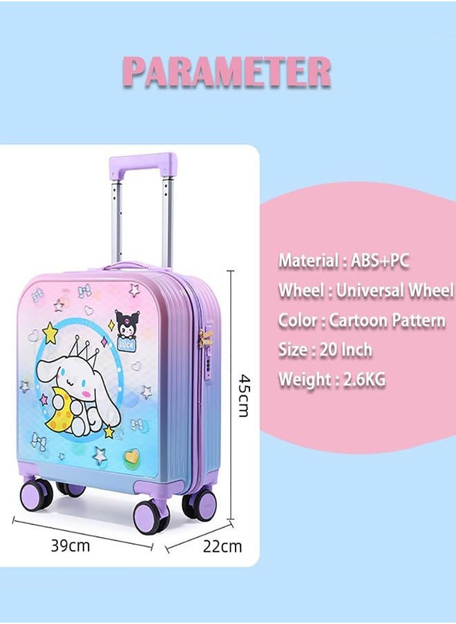 GoldenLike Kids' Luggage,20" Children Travel Suitcase with 3D Transform Pattern Sticker,Kids Carry On Luggage Cute Toddler Suitcase Travel Luggage,Hardside Rolling Suitcase Child Trolley Case for Toddlers Boys Girls  - Image 3