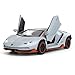 SASBSC Lamb SVJ Toy Cars for Boys Age 312 136 Small Diecast Metal Model Car Toys with Light and Sound Pull Back Sport Car for 3 Years Old Kids Birthday Gray - Image 2