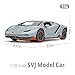 SASBSC Lamb SVJ Toy Cars for Boys Age 312 136 Small Diecast Metal Model Car Toys with Light and Sound Pull Back Sport Car for 3 Years Old Kids Birthday Gray - Image 4