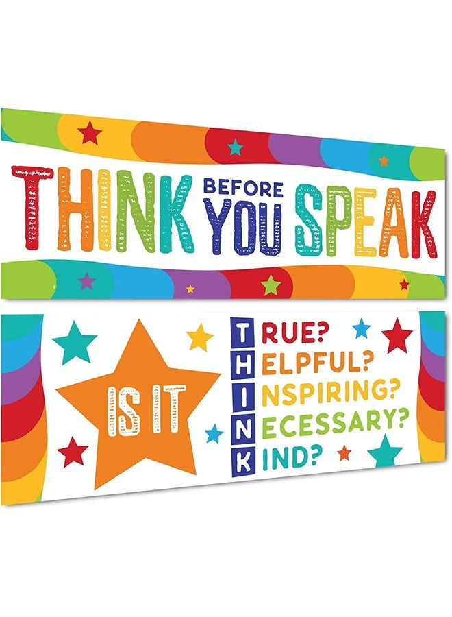 Classroom Decorations Banner and Poster for Teachers - Bulletin Board and Wall Decor for Pre School, Elementary and Middle School  Includes 2 Banners  - Image 1