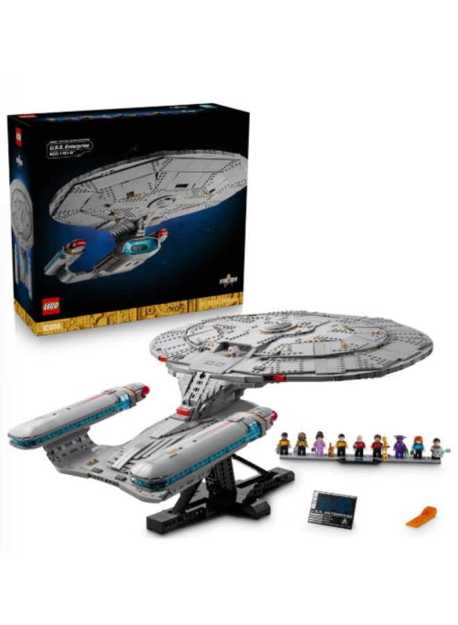 LEGO Icons Star Trek: U.S.S. Enterprise NCC-1701-D - Display Model Kit for Adults - 2 Shuttle Pods, Separation Function & 9 Minifigures incl. Jean-Luc Picard & William Riker  10356 - Image 1