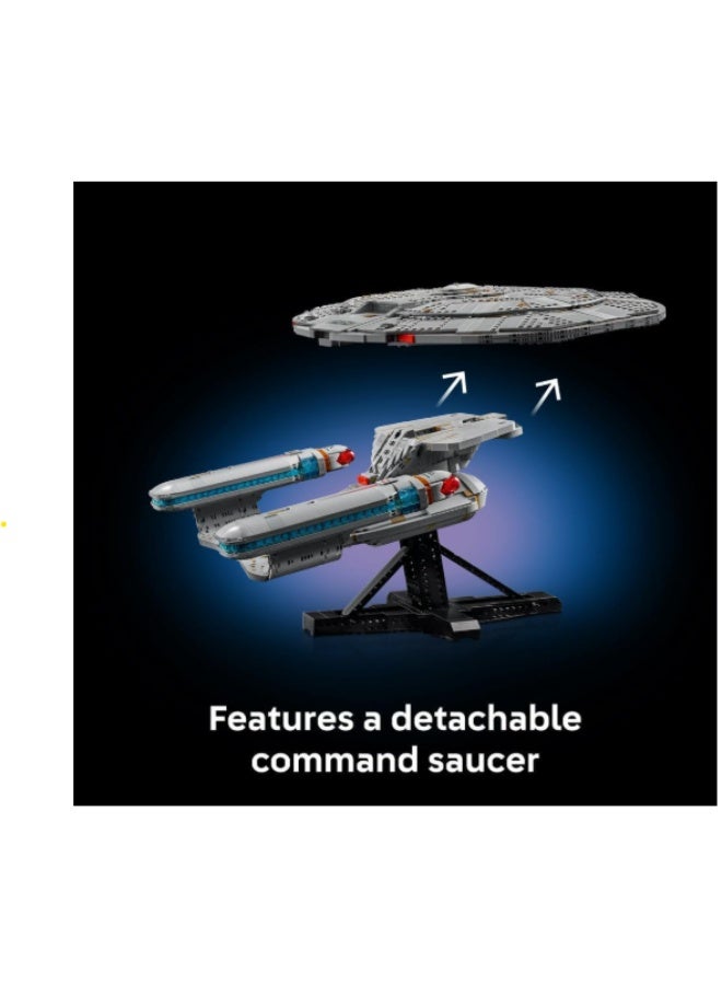 LEGO Icons Star Trek: U.S.S. Enterprise NCC-1701-D - Display Model Kit for Adults - 2 Shuttle Pods, Separation Function & 9 Minifigures incl. Jean-Luc Picard & William Riker  10356 - Image 3