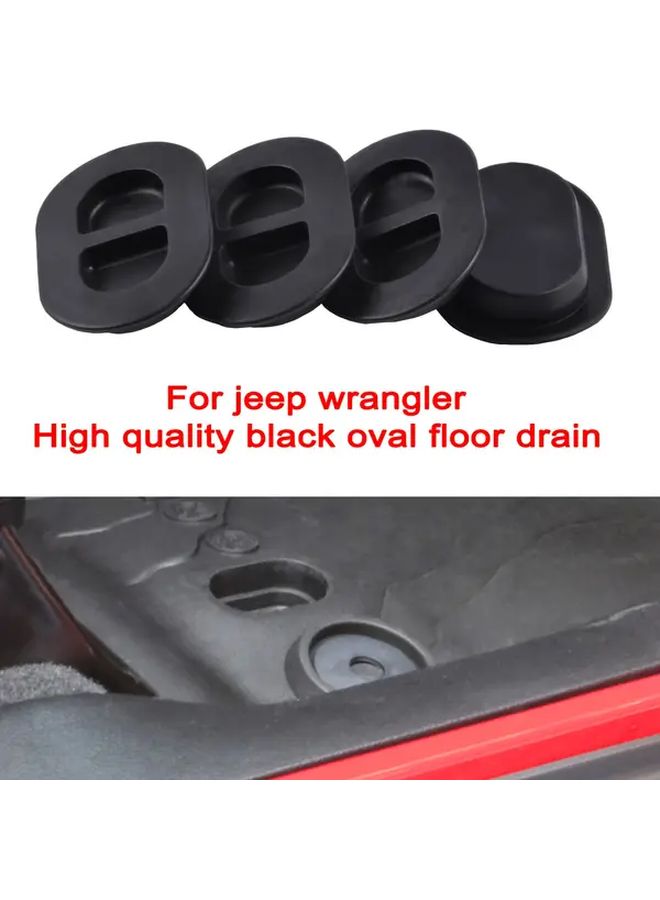 Black Rubber Oval Floor Pan Drain Plug Set For 2014 2020 Jeep Wrangler JK JL - Image 4