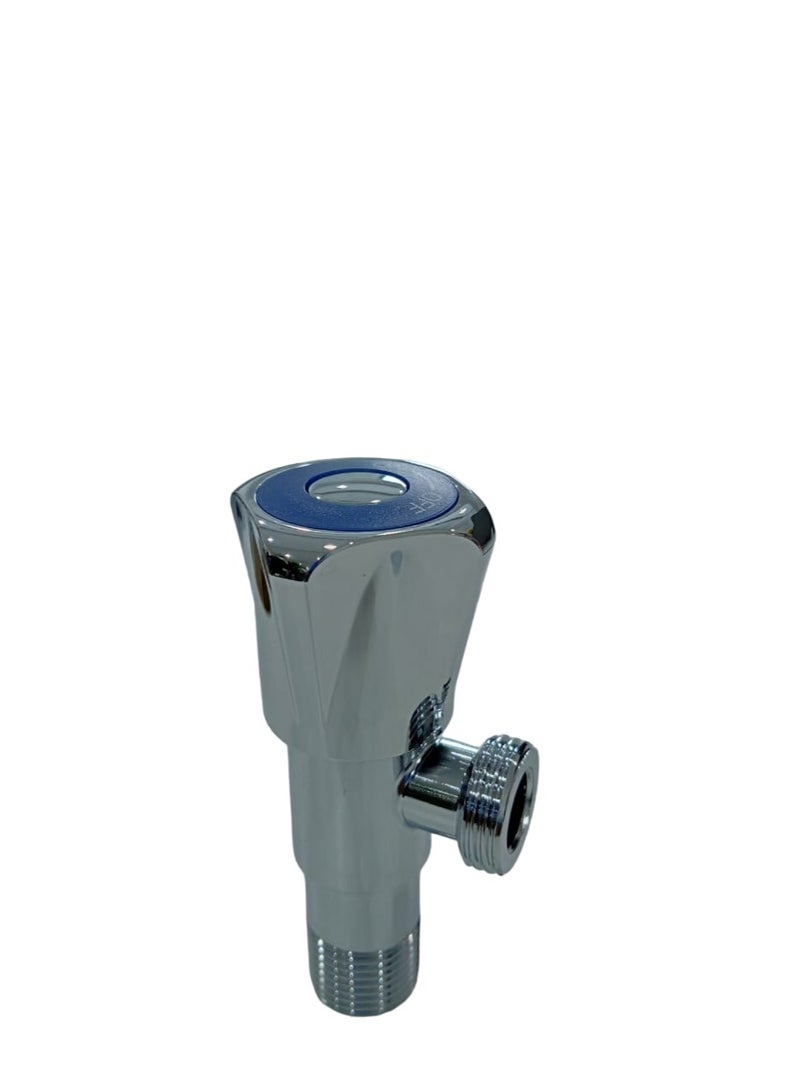 "Stainless Steel Angle Valve with Copper Core | Triangle Valve for Bathroom & Kitchen" - Image 1