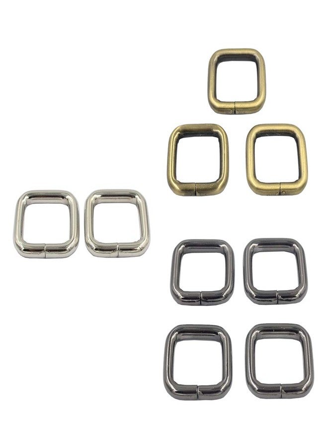 DGOL 15 pcs 3/4 inch Strong Metal Belt Die Cast Square Ring Buckles Webbing Strap Loops Clasp Hook Rectangle Buckle In 3 Coloruckle In 3 Color - Image 3
