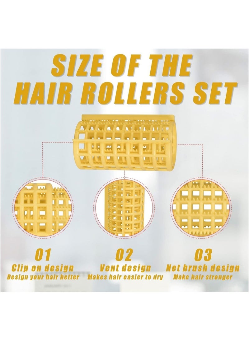 Generic - Hair Rollers, 12 Pcs Plastic Snap on Hair Rollers Curlers for Hairdressing Styling Hair Salo (3.6 cm) - Image 1