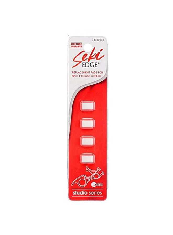 Seki Edge Eyelash Curler Replacement Pads (SS-600R) Pack of 4 Silicone Eyelash Curler Refill Pads - Maintain Curling Action - Made In Japan - Image 1