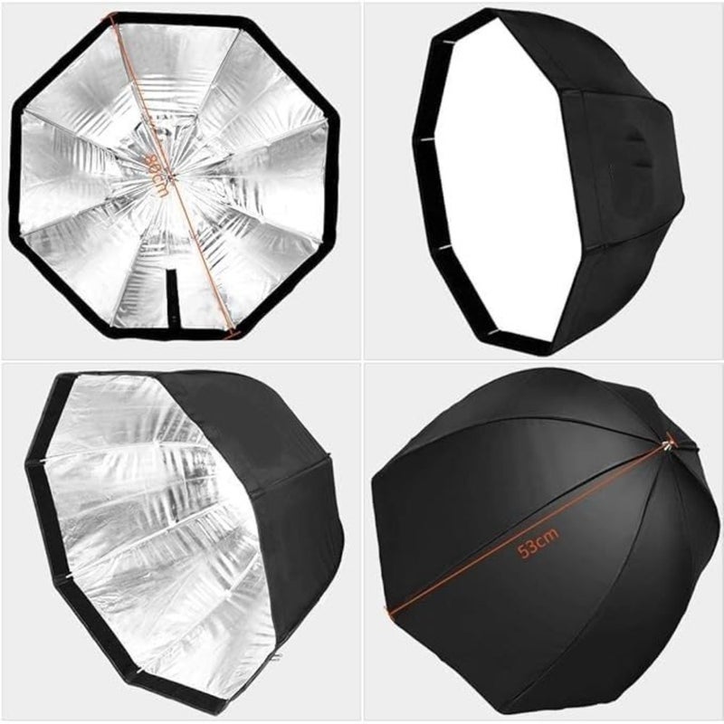 GodoxSB-UBW80، 80 سم Octa Softbox لـ Speedlite - أسود متجدد - Image 2