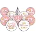 Clabby 504 Pieces Boy Girl Baby Shower Favors Stickers Mini Kisses Candy Stickers Chocolate Drop Labels Wrappers Little Cutie Baby Shower Decoration for Sprinkle Birthday PartyPink Girl Style - Image 3