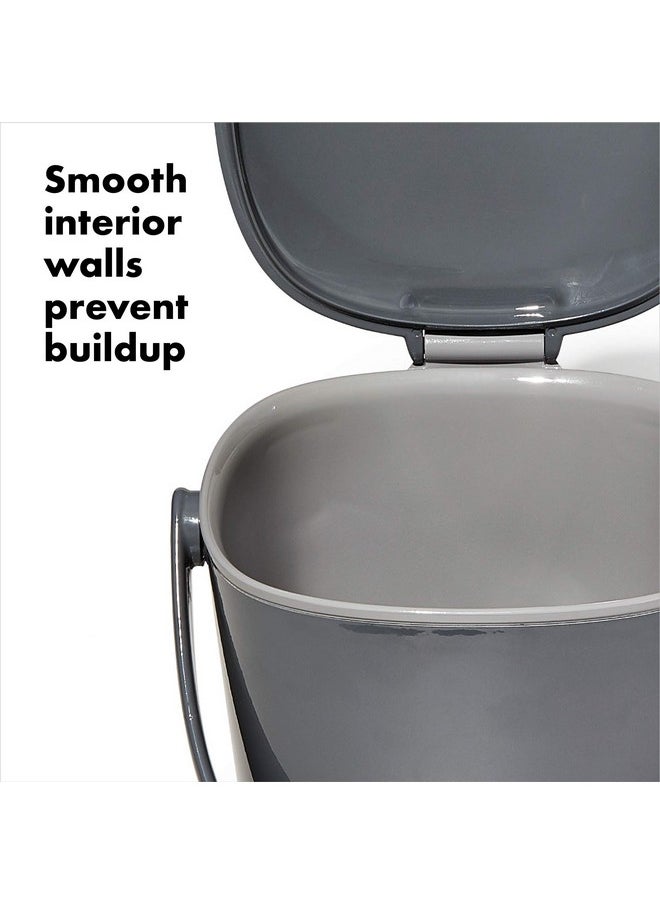 OXO OXO Good Grips Easy-Clean Compost Bin, Charcoal - 0.75 GAL  - Image 3