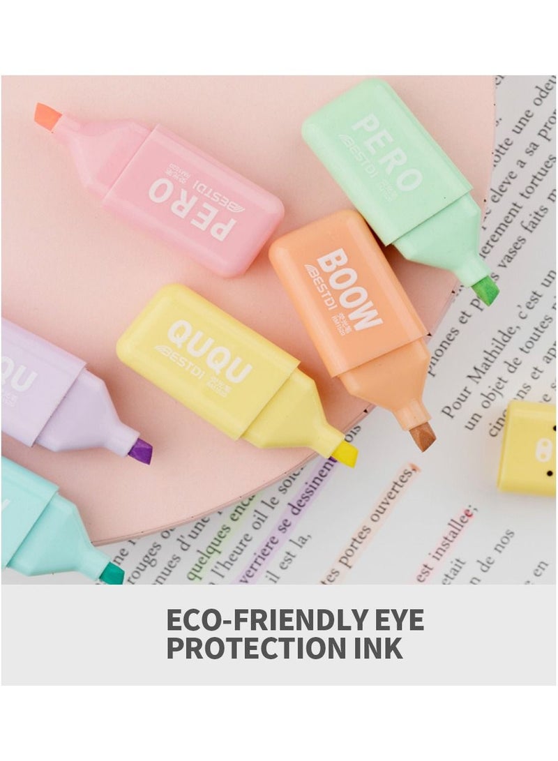 BESTDI 6-Piece Creative Cartoon Cute Highlighter Suit Multicolor - Image 5
