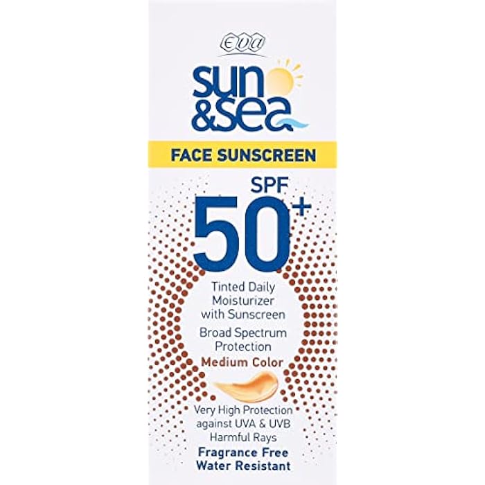 Eva Sun & Sea Face Sunscreen Tinted ( SPF +50 ) 40 Ml - Image 3