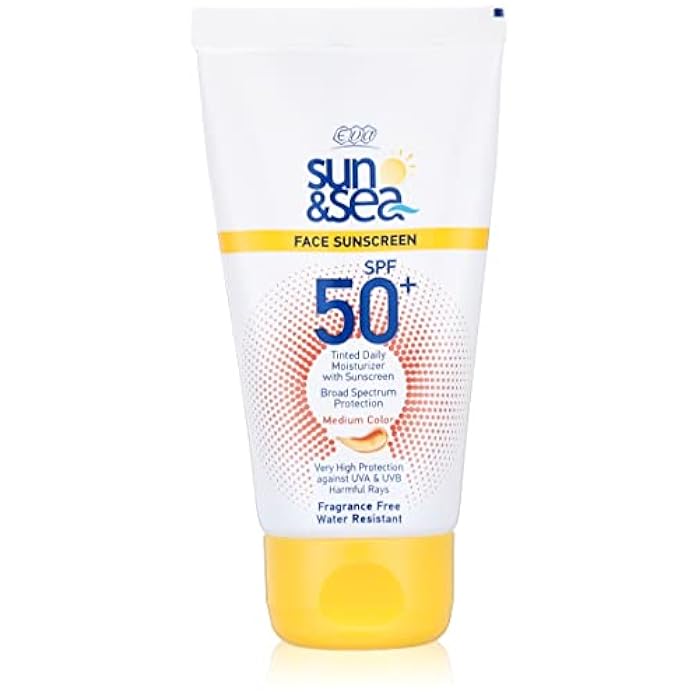 Eva Sun & Sea Face Sunscreen Tinted ( SPF +50 ) 40 Ml - Image 1