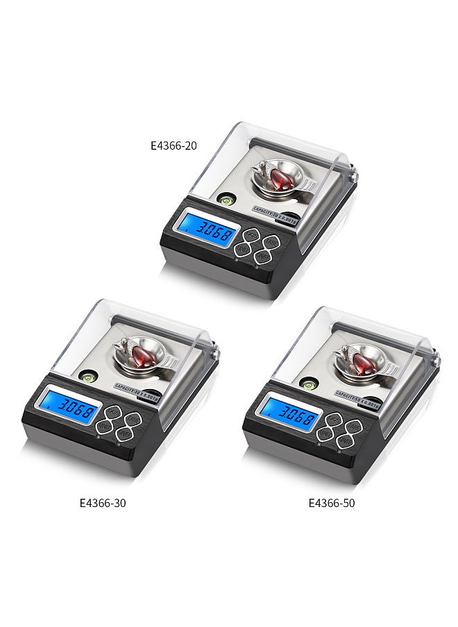 Generic - High Precision Professional Digital Milligram Scale 50g/0.001g Mini Electronic Balance Powder Scale Gold Jewelry Carat Scale Digital Weight with Calibration Weight Tweezer and Weighing Pan - Image 1