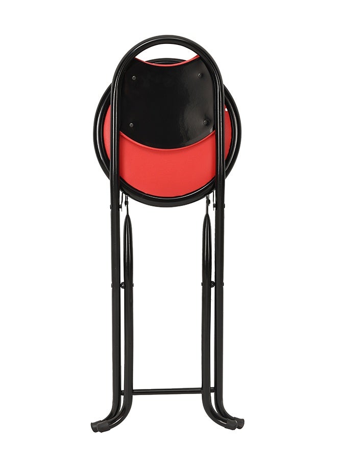 لوازم كرسي قابل للطي - أحمر - مقعد مبطن مع مسند ظهر ومقبض حمل - كرسي خفيف الوزن مناسب للدراسة، الصلاة، تناول الطعام، والمساحات الصغيرة - مثالي للاستخدام في المنزل، المكتب، المدرسة، والشقق - Image 4