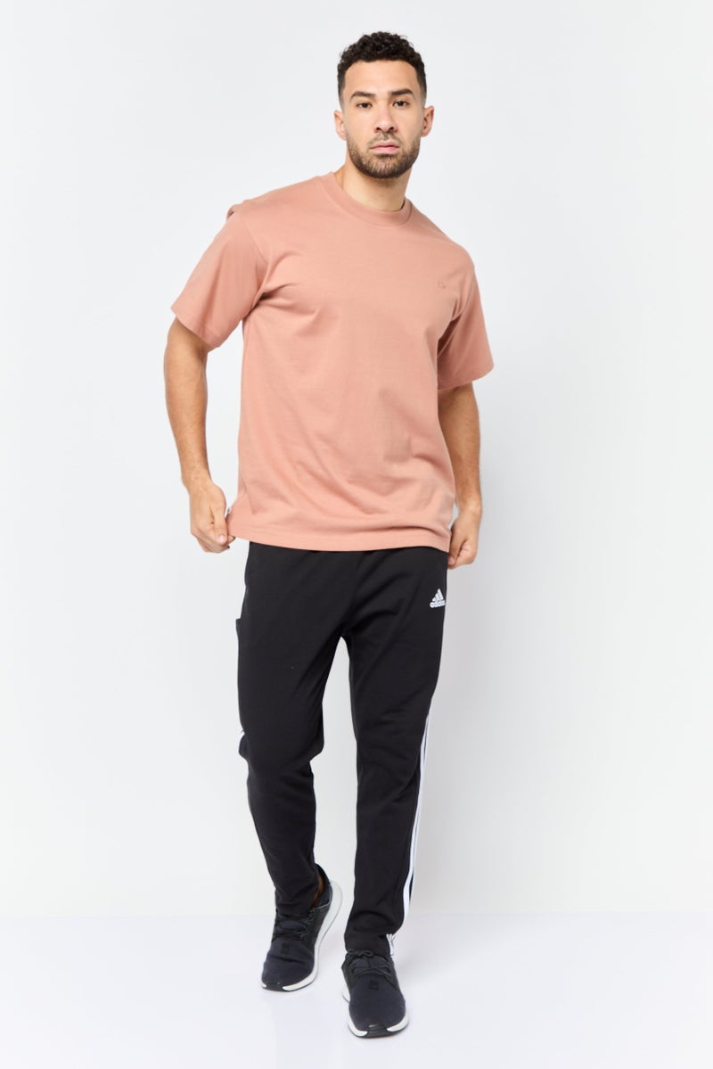 adidas Originals Men Sportswear Fit Short Sleeves Outdoor T-Shirt, Brown - Image 2