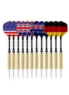 Y&D 12-Piece Steel Tip Darts Professional Metal Darts Detachable Steel Darts  - Image 1