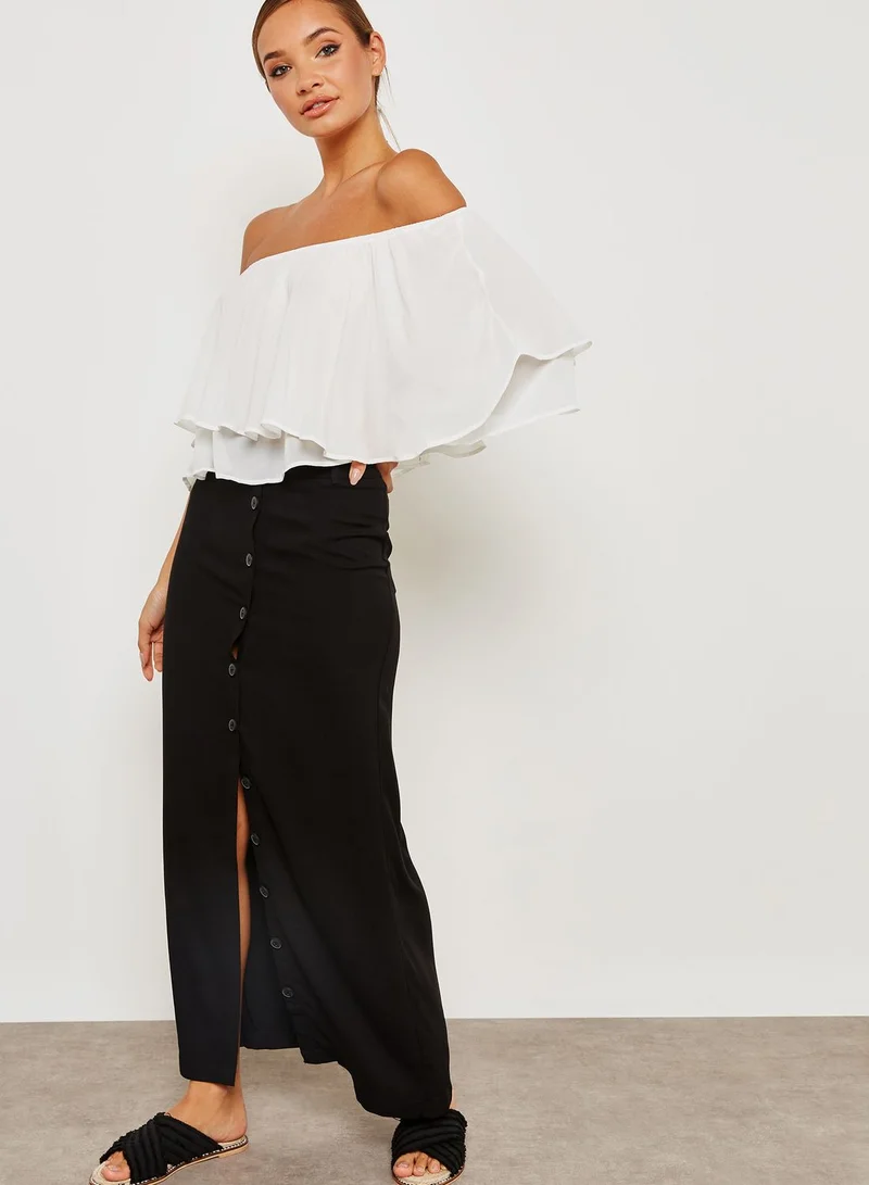 FOREVER 21 Front Button Maxi Skirt
