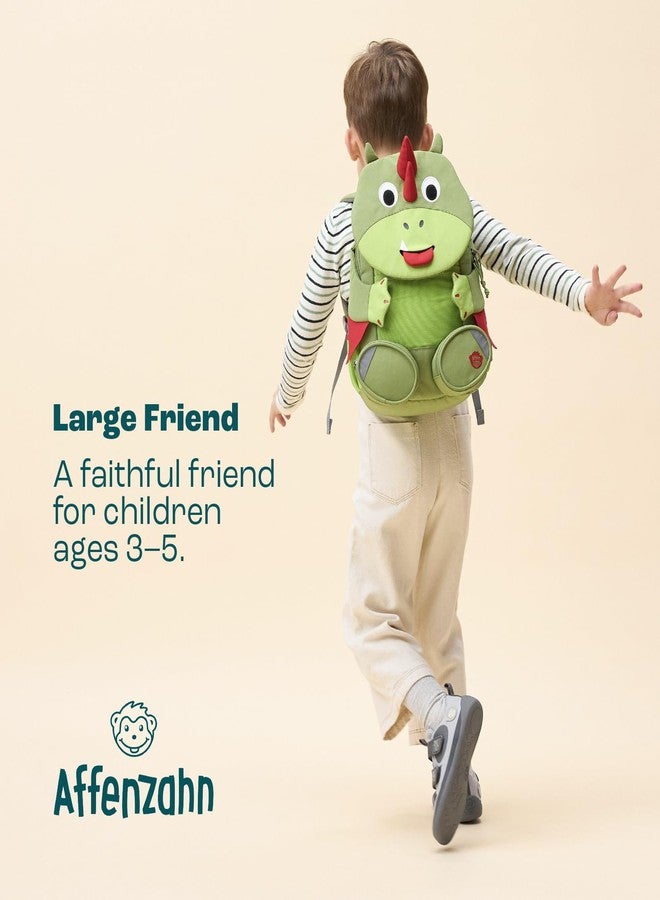 أفن زان حقيبة ظهر للحضانة من Affenzahn Big Friend للأطفال بعمر 3-5 سنوات، عملية 8 لتر، تنين - أخضر، Einheitsgröße، حقيبة ظهر - Image 2