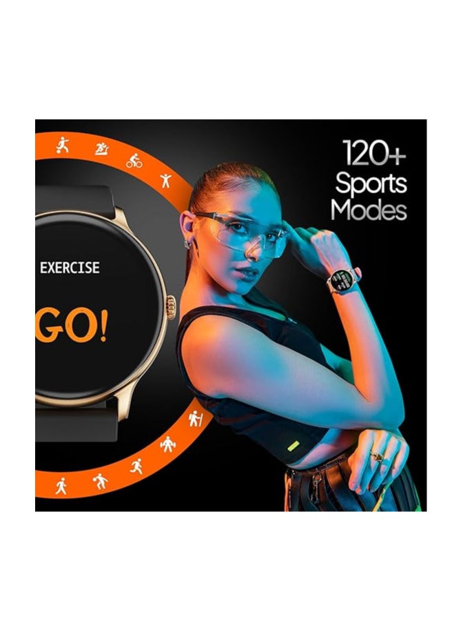 Fire-Boltt Phoenix Pro 35.3mm (1.39 inch) Bluetooth Calling Smart Watch, AI Voice Assistant, Metal Body with 120+ Sports Modes, SpO2, Heart Rate Monitoring (Gold Black) - Image 4