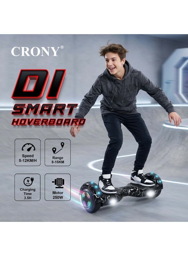 CRONY D1+ Smart Self-Balancing Hoverboard with Bluetooth and LED Lights - Image 4