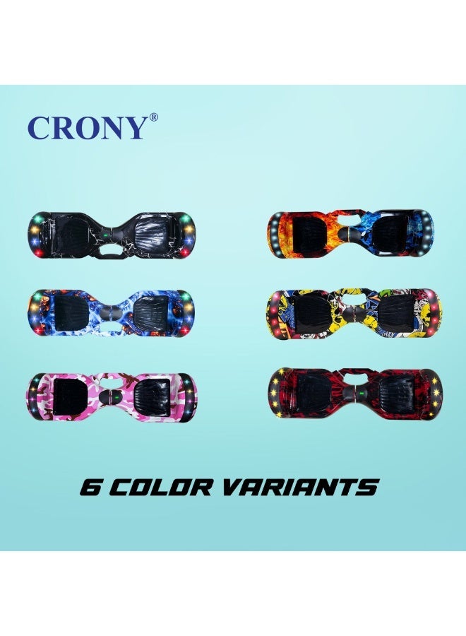 CRONY D1+ Smart Self-Balancing Hoverboard with Bluetooth and LED Lights - Image 2
