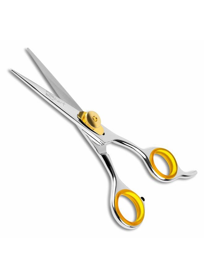 SHARF Professional 5.75” Straight Barber Scissors: Sharp 440c Japanese Stainless Steel Hair Cutting Shears For Men & Women| Gold Touch Series Trimming Scissors w/Easy Grip Handles - Image 5