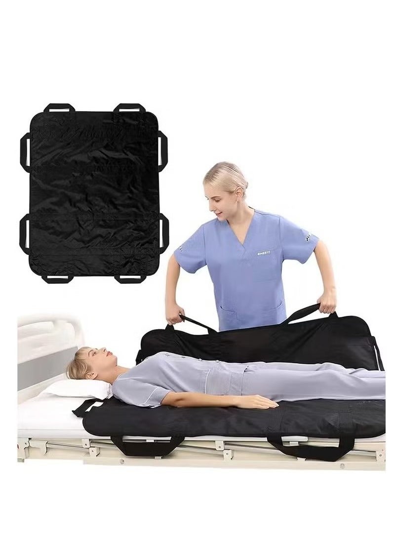 ورقة نقل متعددة الأغراض قابلة لإعادة الاستخدام، مع مقابض مقواة، وسادة سرير ناعمة قابلة للغسل، لتدوير ورفع ونقل وإعادة وضع المعاقين - Image 1