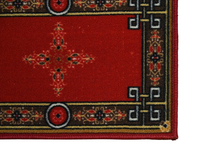 ENYRA ENYRA Indoor Door Rug Entryway Door mat Loop Pile Nylon Printing Mat Size 37x57 Cm NonSlip Floor Mats Door Rug for Entryway Bedroom Set of 2 Piece Maroon Design  - Image 5
