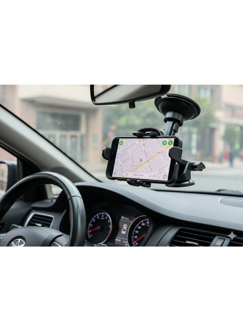 JNUOBI CC 05 Automatic Lock Car Phone Holder with Strong Suction & 360° Rotation - Image 2