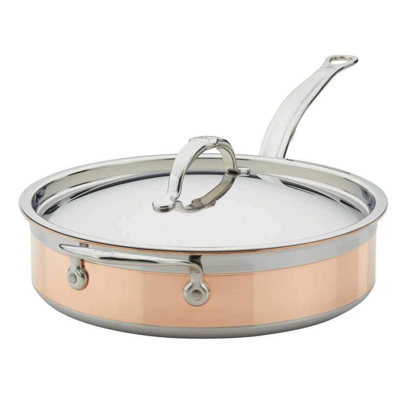 Hestan CopperBond Collection 100 Pure Copper Saut Pan Induction Cooktop Compatible 35 Quart