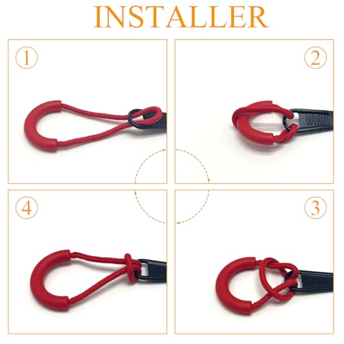 Renashed 100Pcs Zipper Pulls Cord Replacement for Backpacks, Jackets, Traveling Cases, Luggage, Purses, Handbags, Kids (10 Colors) - Image 4