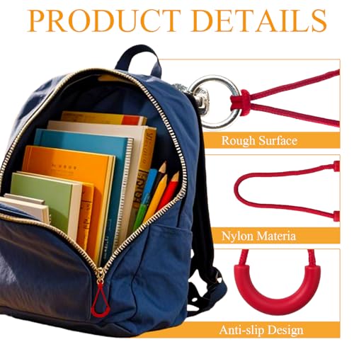 Renashed 100Pcs Zipper Pulls Cord Replacement for Backpacks, Jackets, Traveling Cases, Luggage, Purses, Handbags, Kids (10 Colors) - Image 3