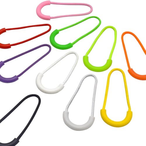 Renashed 100Pcs Zipper Pulls Cord Replacement for Backpacks, Jackets, Traveling Cases, Luggage, Purses, Handbags, Kids (10 Colors) - Image 1