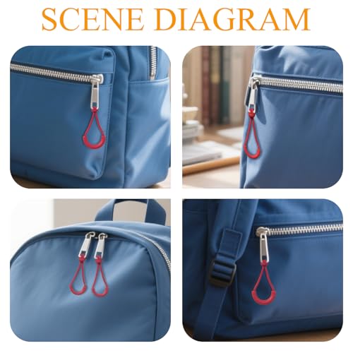 Renashed 100Pcs Zipper Pulls Cord Replacement for Backpacks, Jackets, Traveling Cases, Luggage, Purses, Handbags, Kids (10 Colors) - Image 5