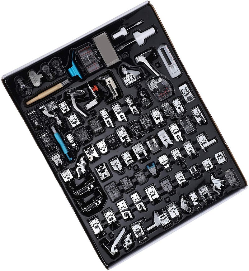 SYGA 82Pcs Presser Feet Set for Sewing Machine Household Accessories Domestic Low Shank Sewing Machine Spare Parts Multifunctional Sewing Foot Presser Kit For Rajesh, Usha, Brother, Singer - Set of 82 - Image 2