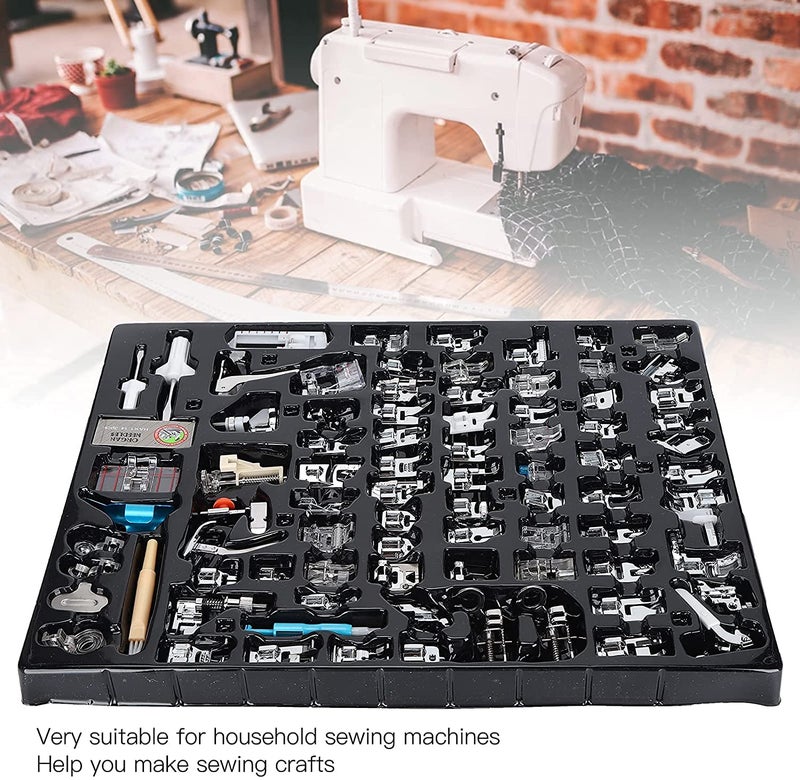 SYGA 82Pcs Presser Feet Set for Sewing Machine Household Accessories Domestic Low Shank Sewing Machine Spare Parts Multifunctional Sewing Foot Presser Kit For Rajesh, Usha, Brother, Singer - Set of 82 - Image 4