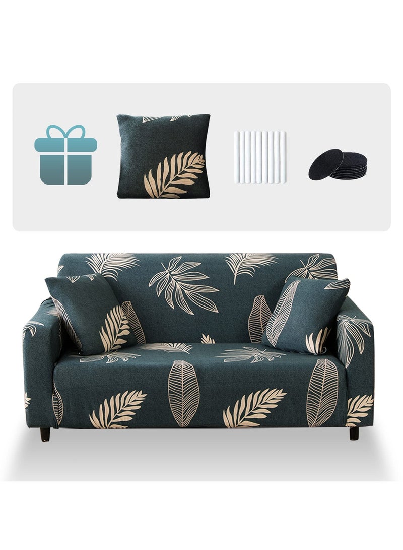 INFOSUN Stretch Sofa Slipcover, Elastic Fabric Fashion Printed Waterproof Armchair Loveseat Couch Living Room Sofa Covers Pet Protector Mat Cushion Cover with 1 Pillowcase（Pattern 1, 3 Seater） - Image 1