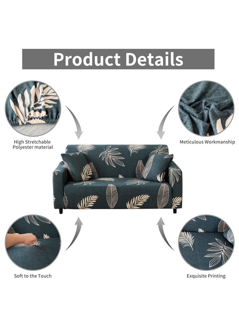 INFOSUN Stretch Sofa Slipcover, Elastic Fabric Fashion Printed Waterproof Armchair Loveseat Couch Living Room Sofa Covers Pet Protector Mat Cushion Cover with 1 Pillowcase（Pattern 1, 3 Seater） - Image 3
