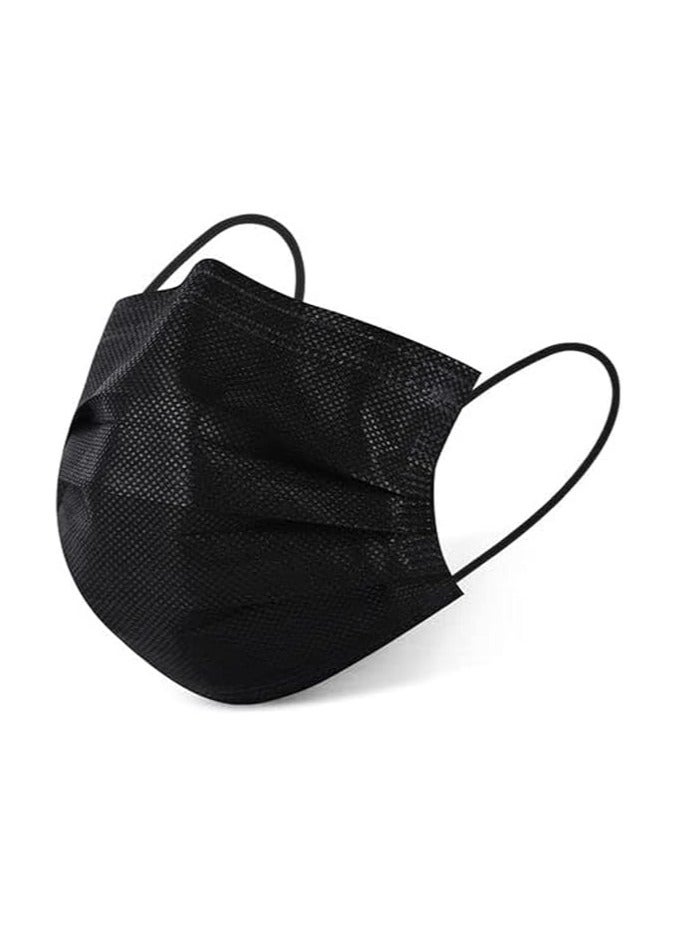 Max Care 3-Ply Black 50pcs Medical Face Mask Ear loop  - Image 3