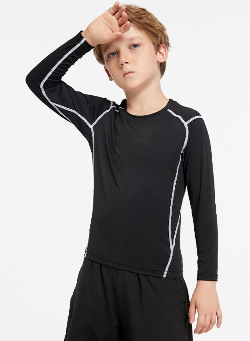 luluesses boy Quick drying  Long sleeves  motion jogging Training clothes  - Image 1