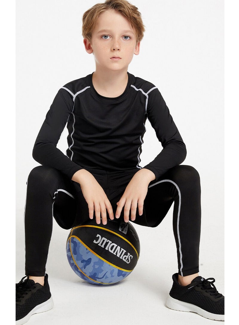 luluesses boy Quick drying  Long sleeves  motion jogging Training clothes  - Image 3