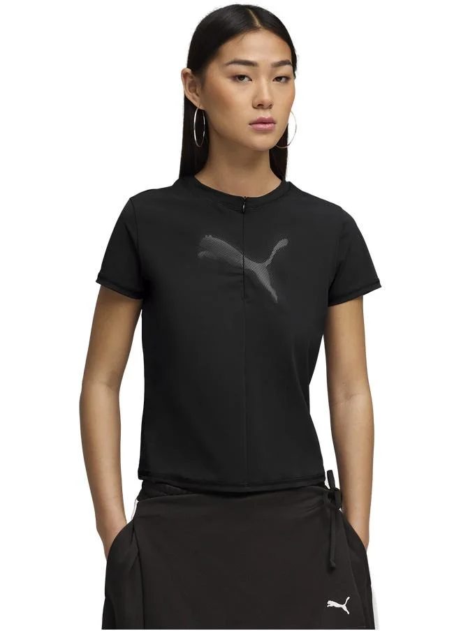 Dare To Half Zip Graphic Tee Women