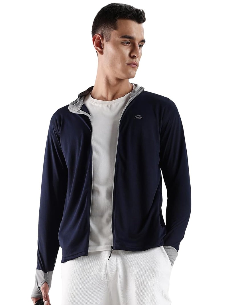ADRO Men's Sunscreen Jacket with UV Protection - Lightweight and Breathable Running and Biker Jacket - Image 1