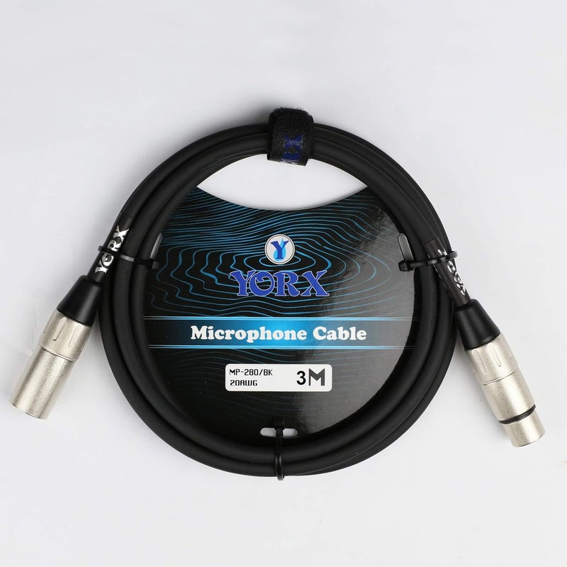 كابل ميكروفون -Cables Mp-280-3M Bk XLR ذكر - XLR أنثى