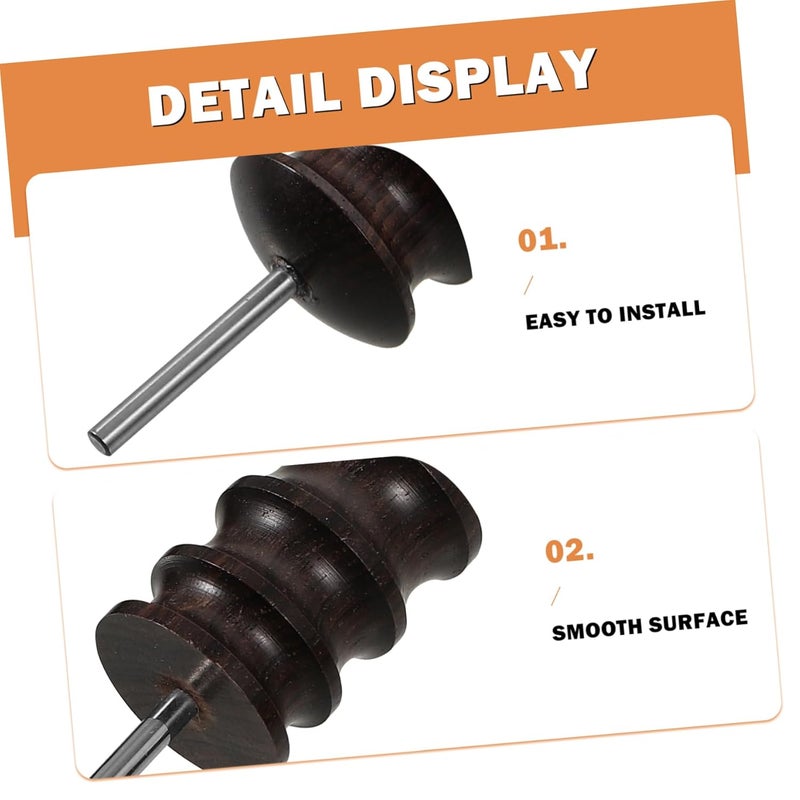 Lurrose 5pcs Leather Burnishing Tool for Polishing and Smoothing Leather Edges Compatible Rotary Tools for Craft Projects - Image 4