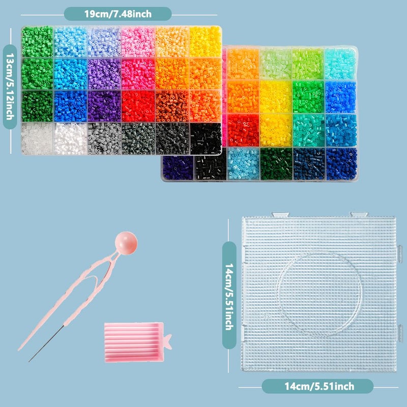 1015 Color Hama Beads Kit 48 Colors 16800pcs With Square Template And Tools - Image 2